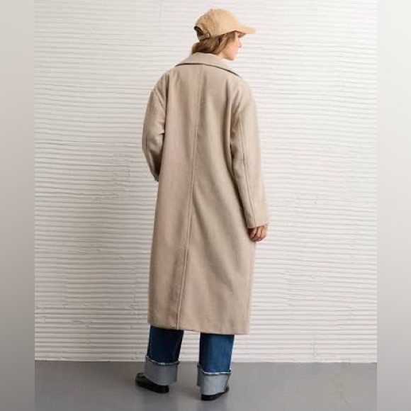 AEO NWT Tan Pea Coat L/XL - Picture 2 of 5